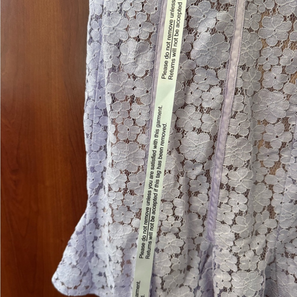 New Nasty Gal Lace Mini Dress Lavender Nude Lining Size 12 New With Tags Lace 12 - Picture 8 of 15